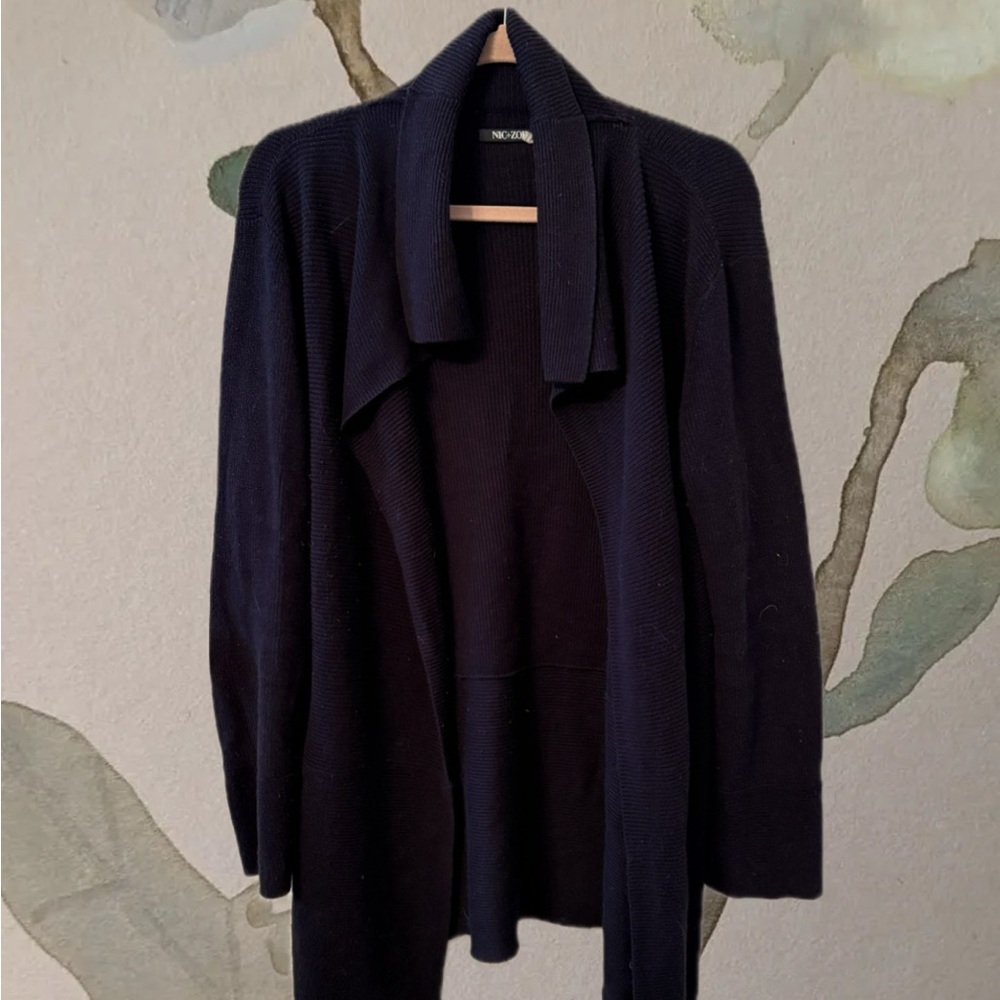 NIC+ZOE Women's Long Black Cardigan